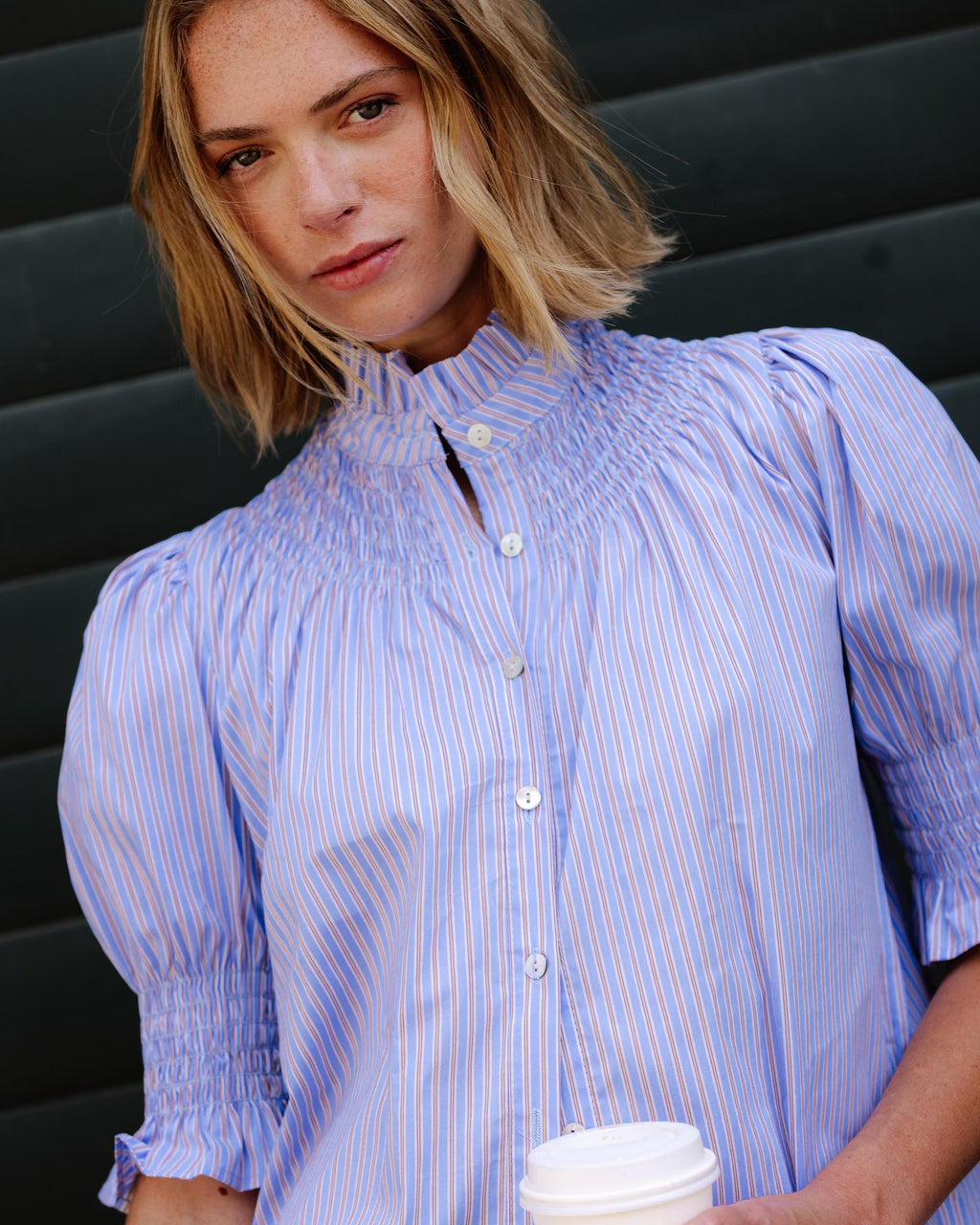 BLUSA MANGA CORTA RAYAS