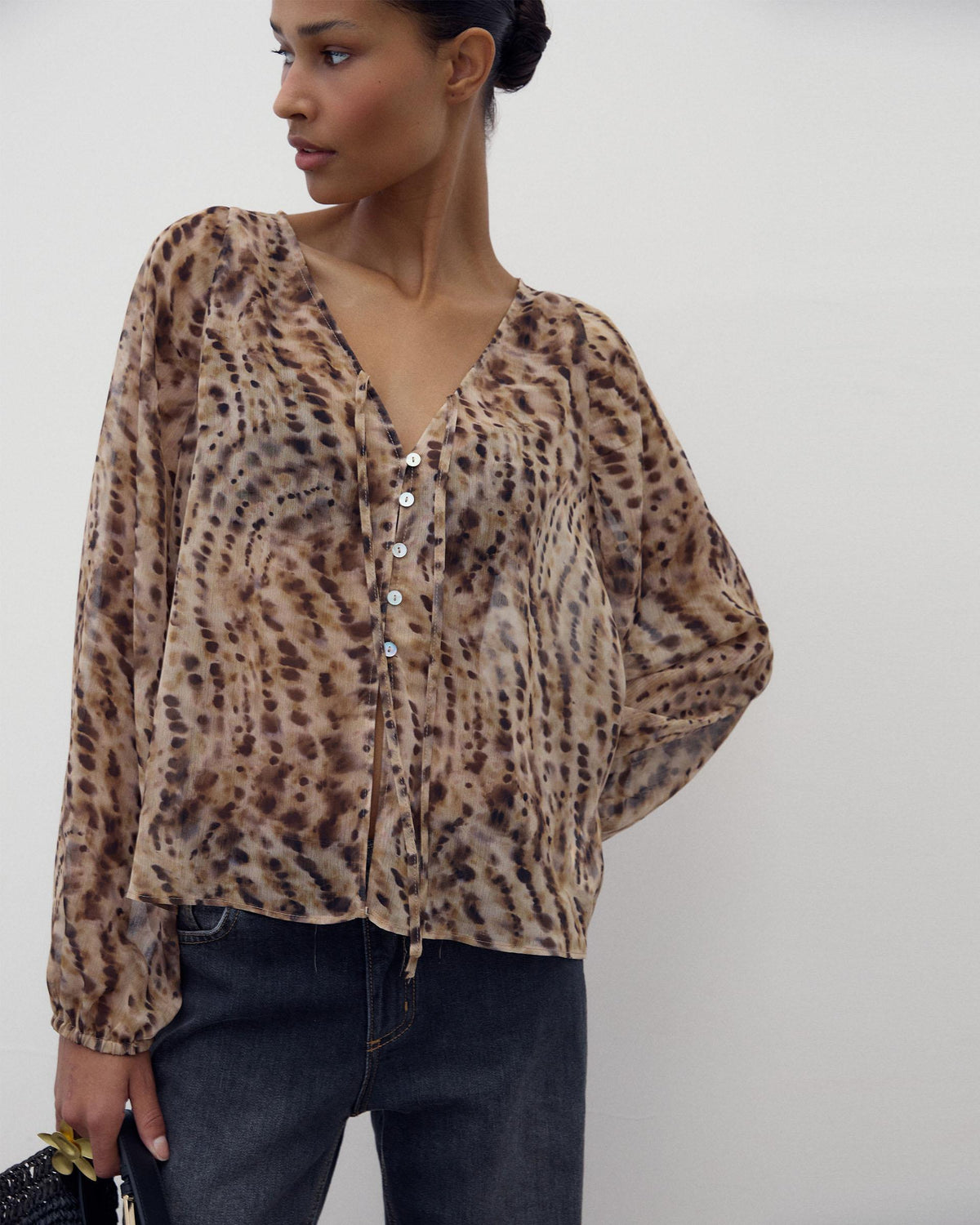 BLUSA FLUIDA ANIMAL PRINT
