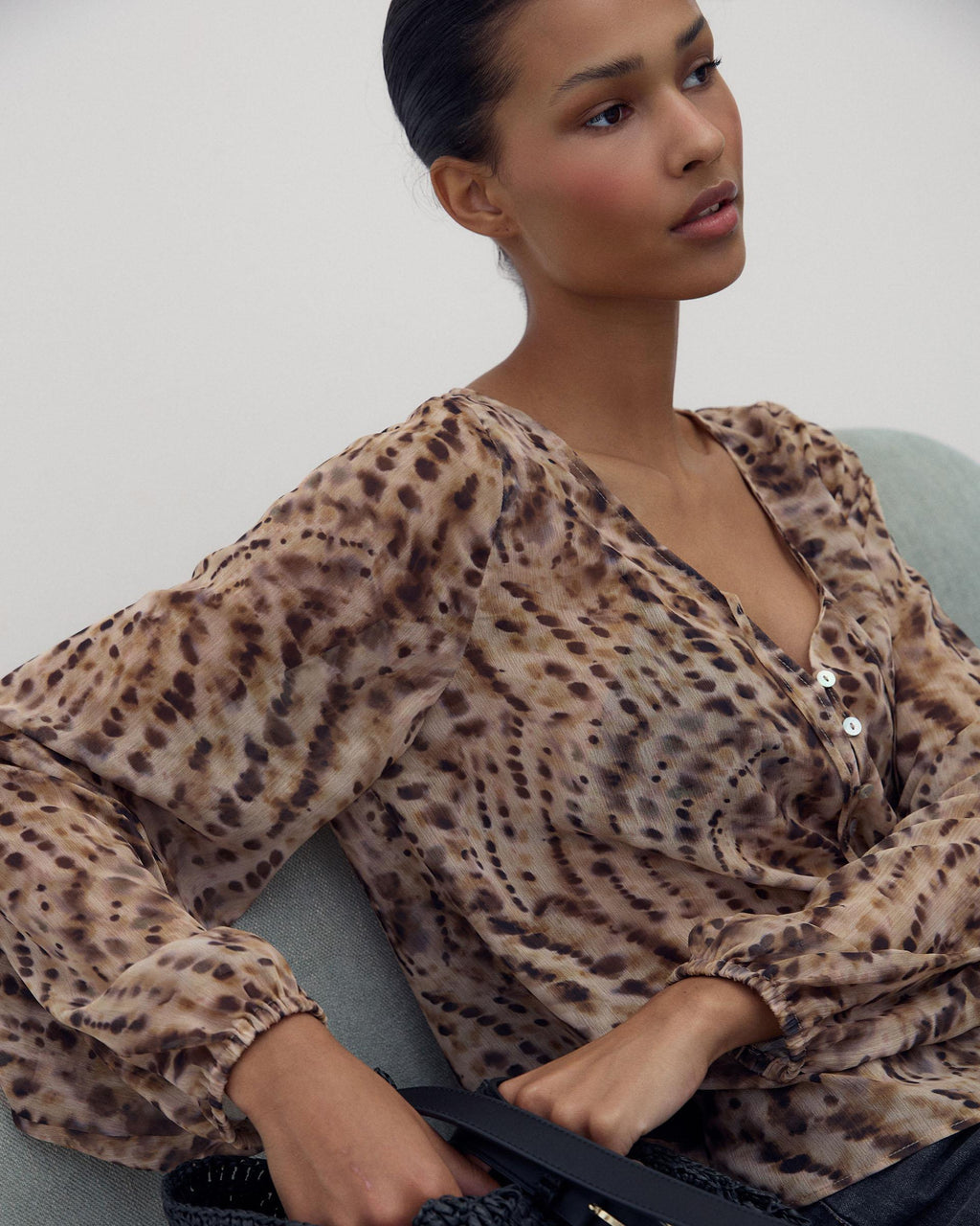 BLUSA FLUIDA ANIMAL PRINT