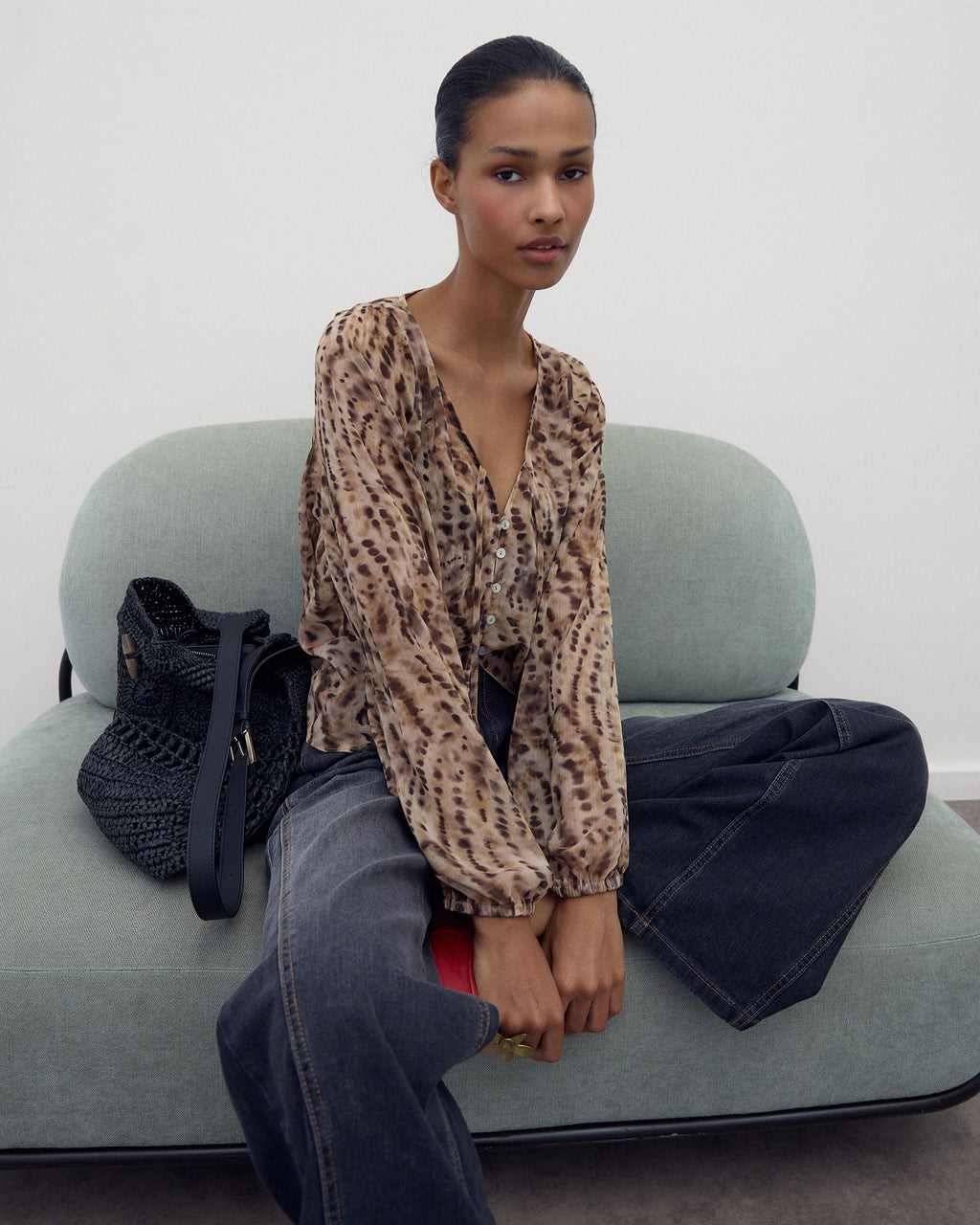 BLUSA FLUIDA ANIMAL PRINT