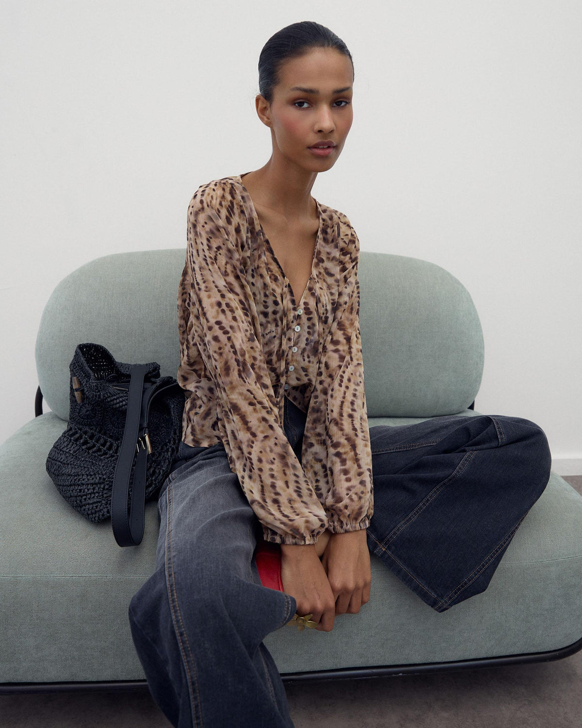 BLUSA FLUIDA ANIMAL PRINT