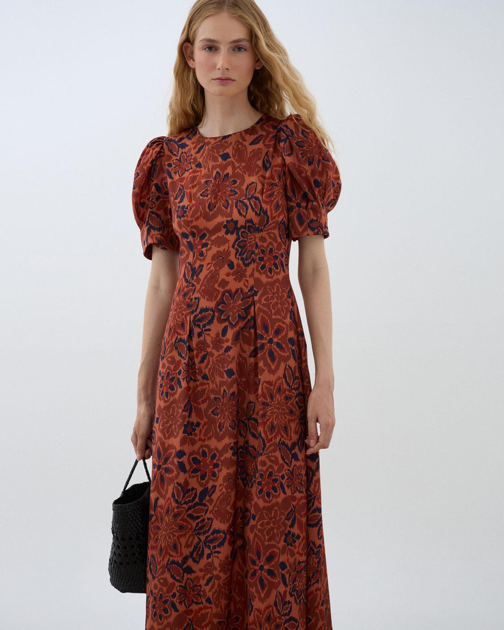 VESTIDO MANGA ABULLONADA ESTAMPADO FLORAL