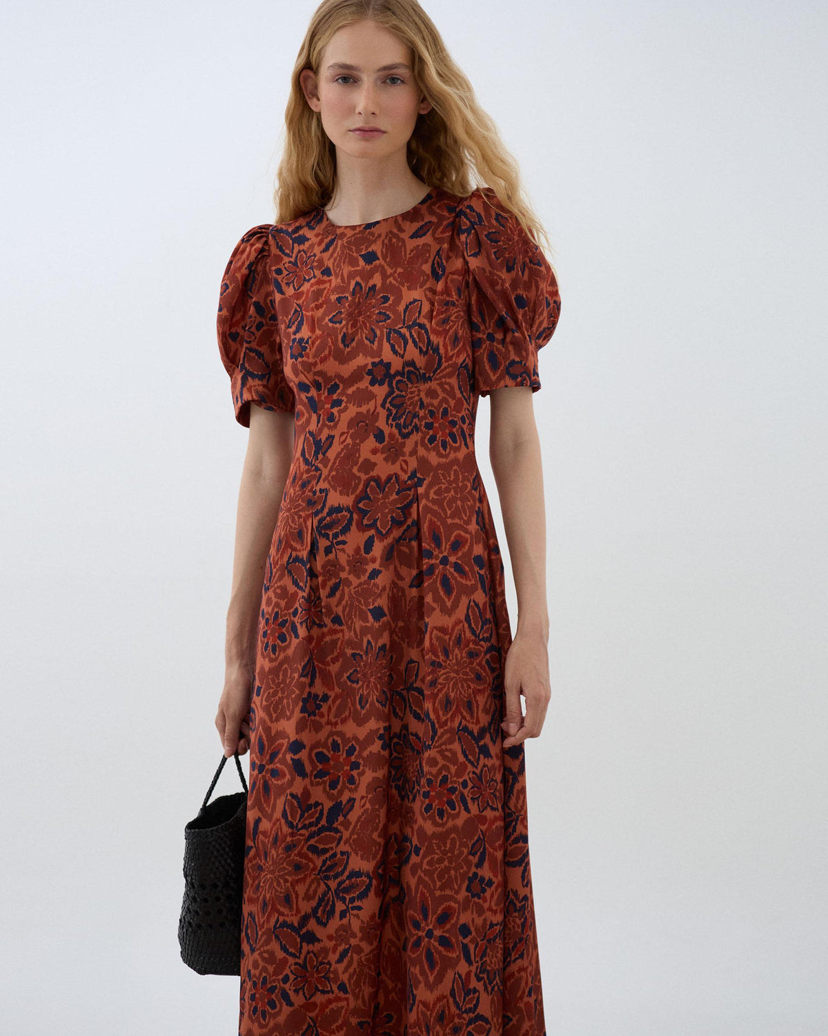 VESTIDO MANGA ABULLONADA ESTAMPADO FLORAL