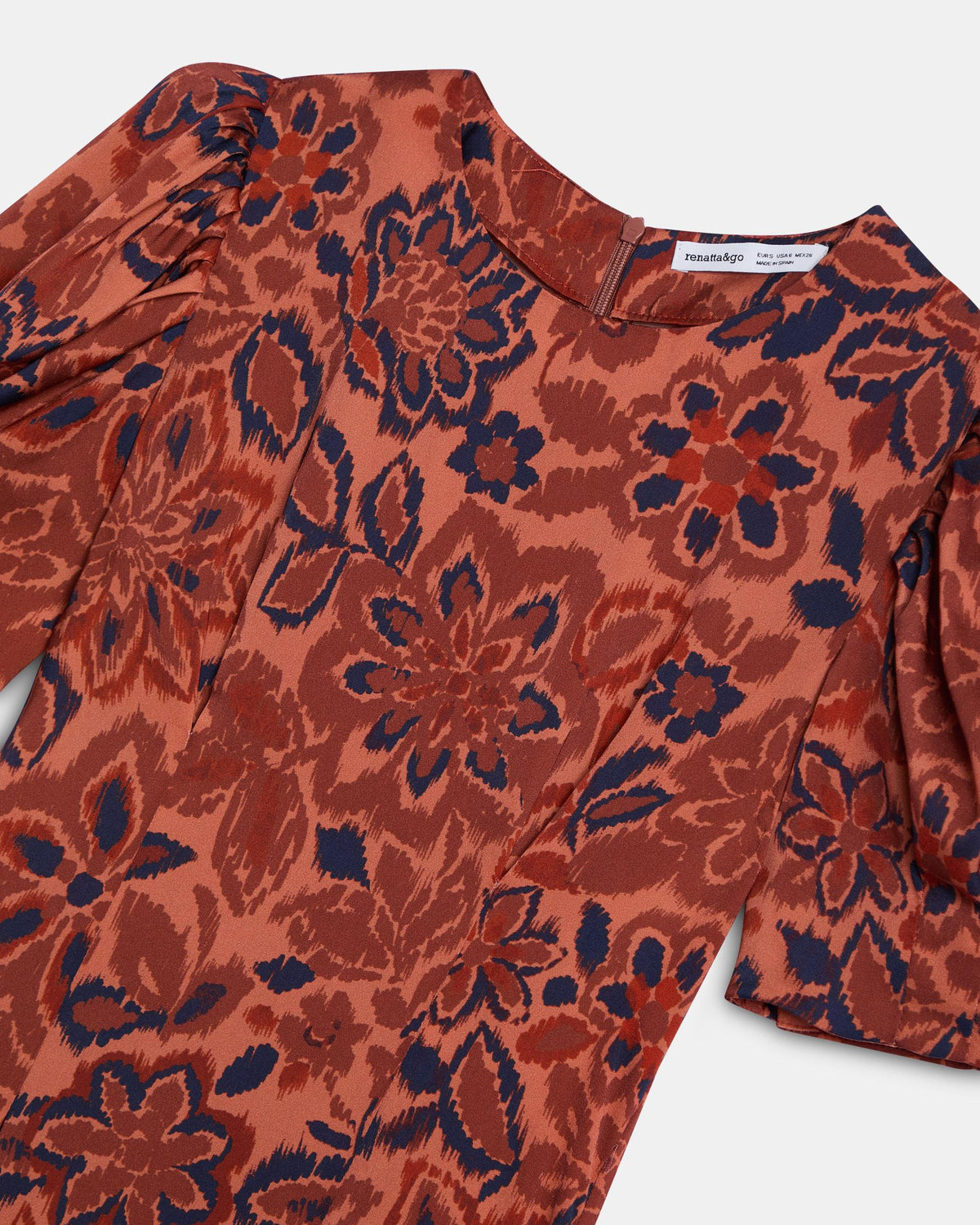 VESTIDO MANGA ABULLONADA ESTAMPADO FLORAL